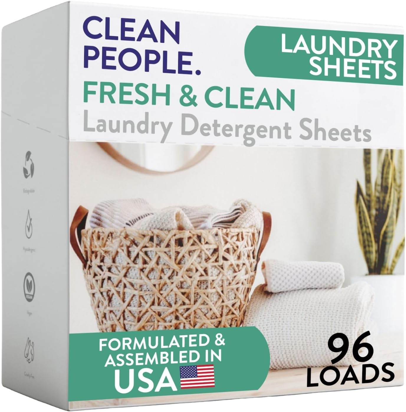 The Clean People Laundry Detergent Sheets