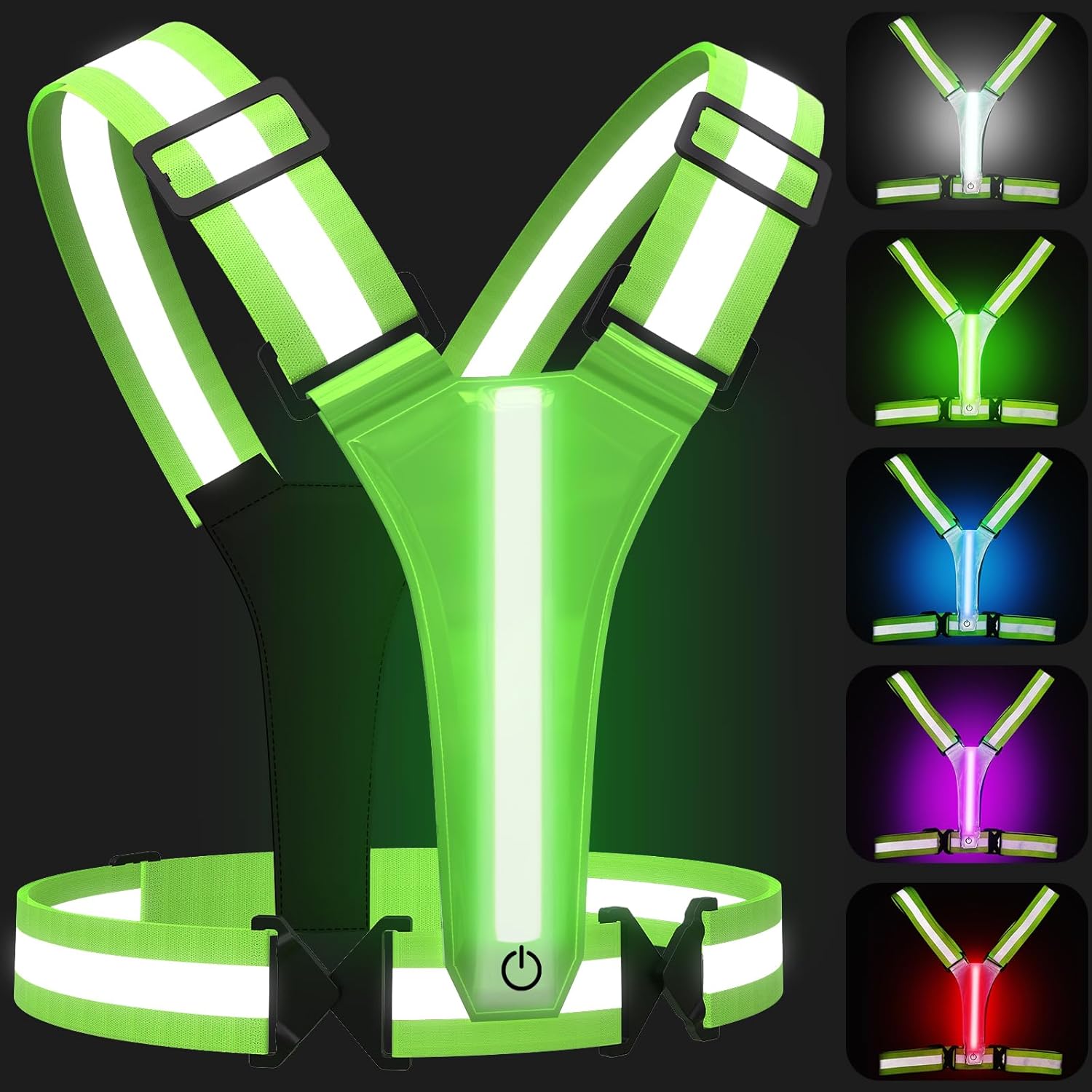 Reflective LED Running Vest