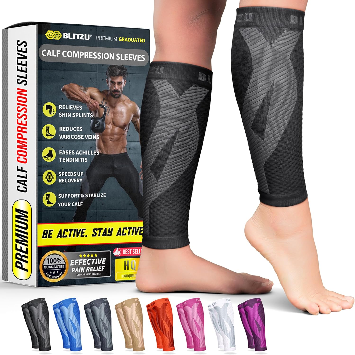 BLITZU Calf Compression Sleeves